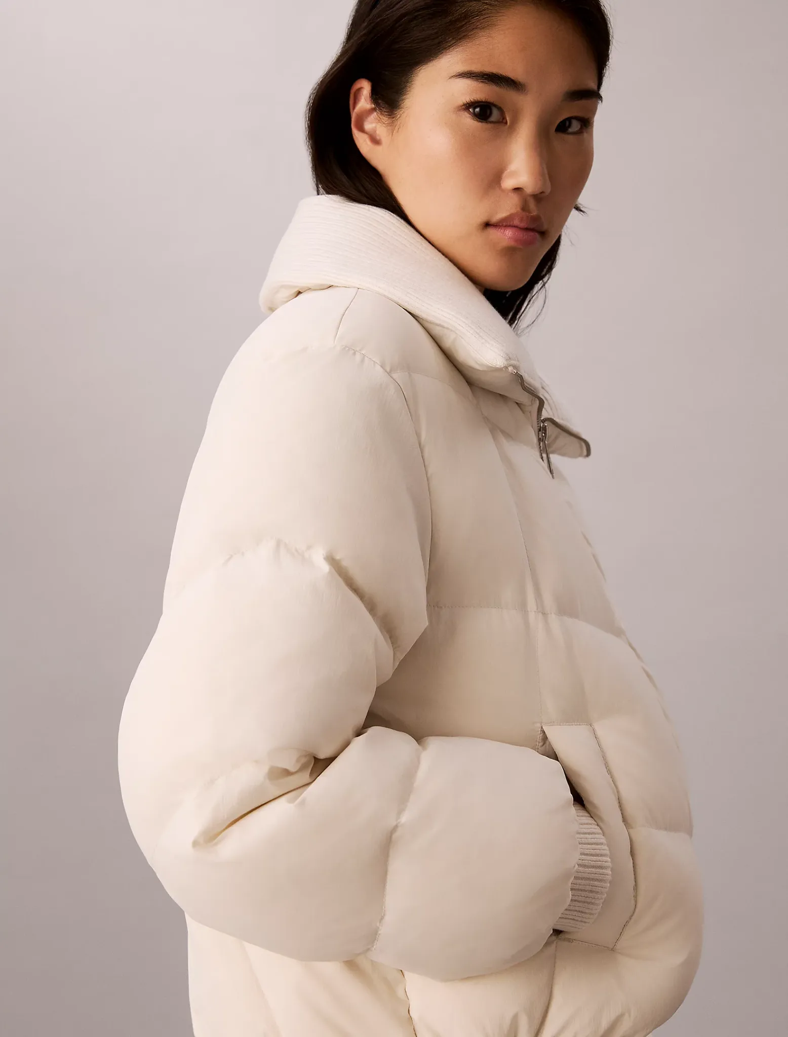 CK · NOVELTY QUILTED MW SHORT DOWN PU · לבן — Hawaii