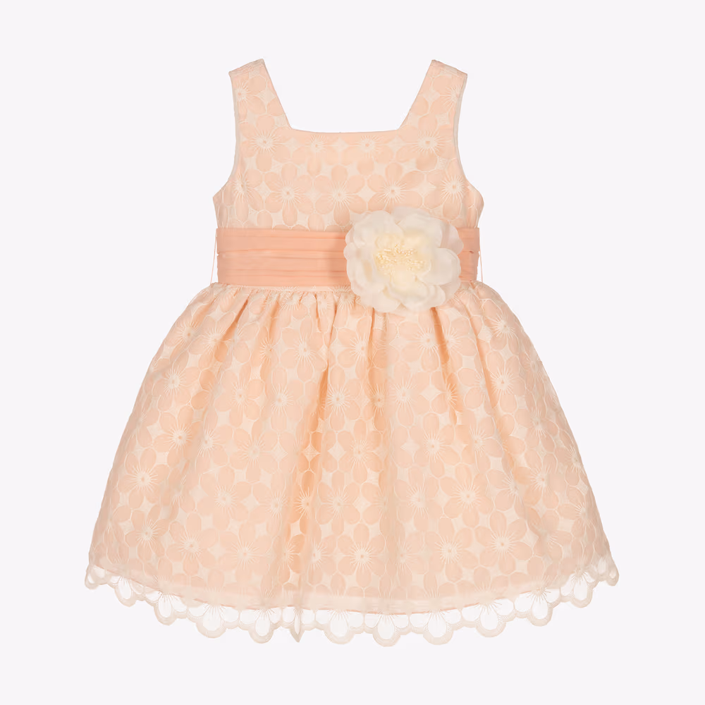 ABEL&LULA · Combined bow dress · אפרסק