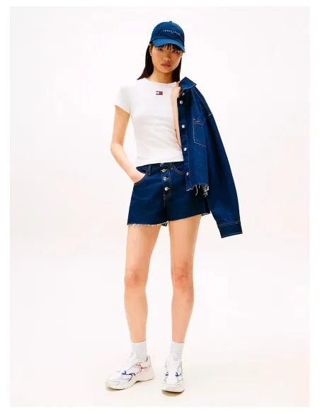 TOMMY · DW0DW17881 SCQ TJW SLIM BADGE RIB TEE · כתום — Hawaii