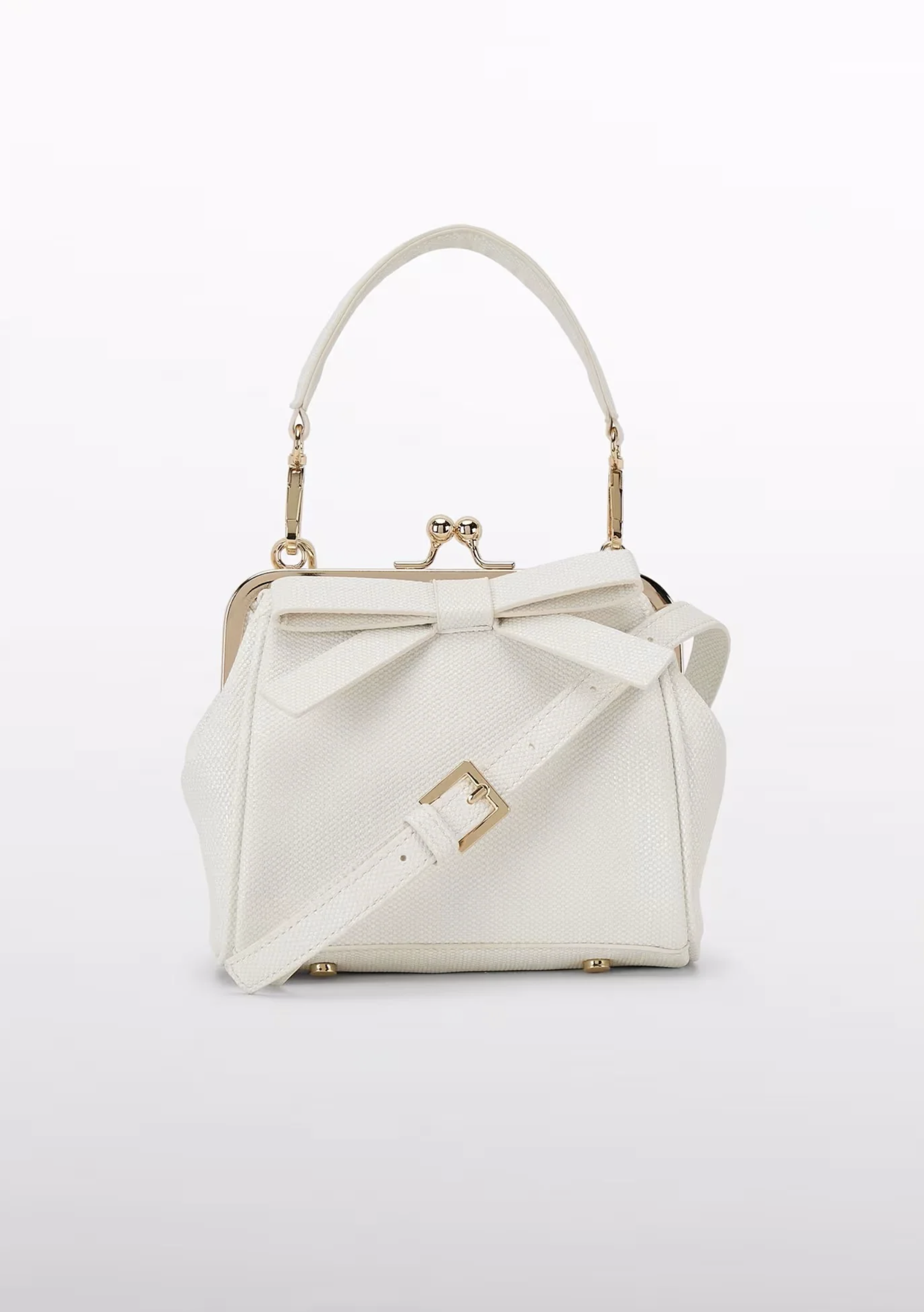 ABEL&LULA · Bow texture handbag · לבן