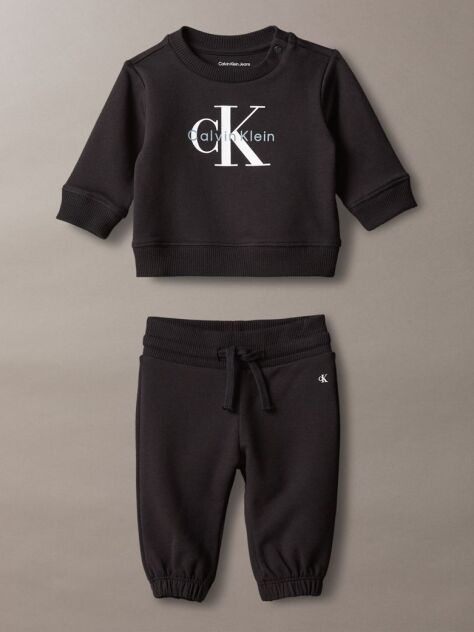 CK · BABY LS DENIM DRESS · שחור