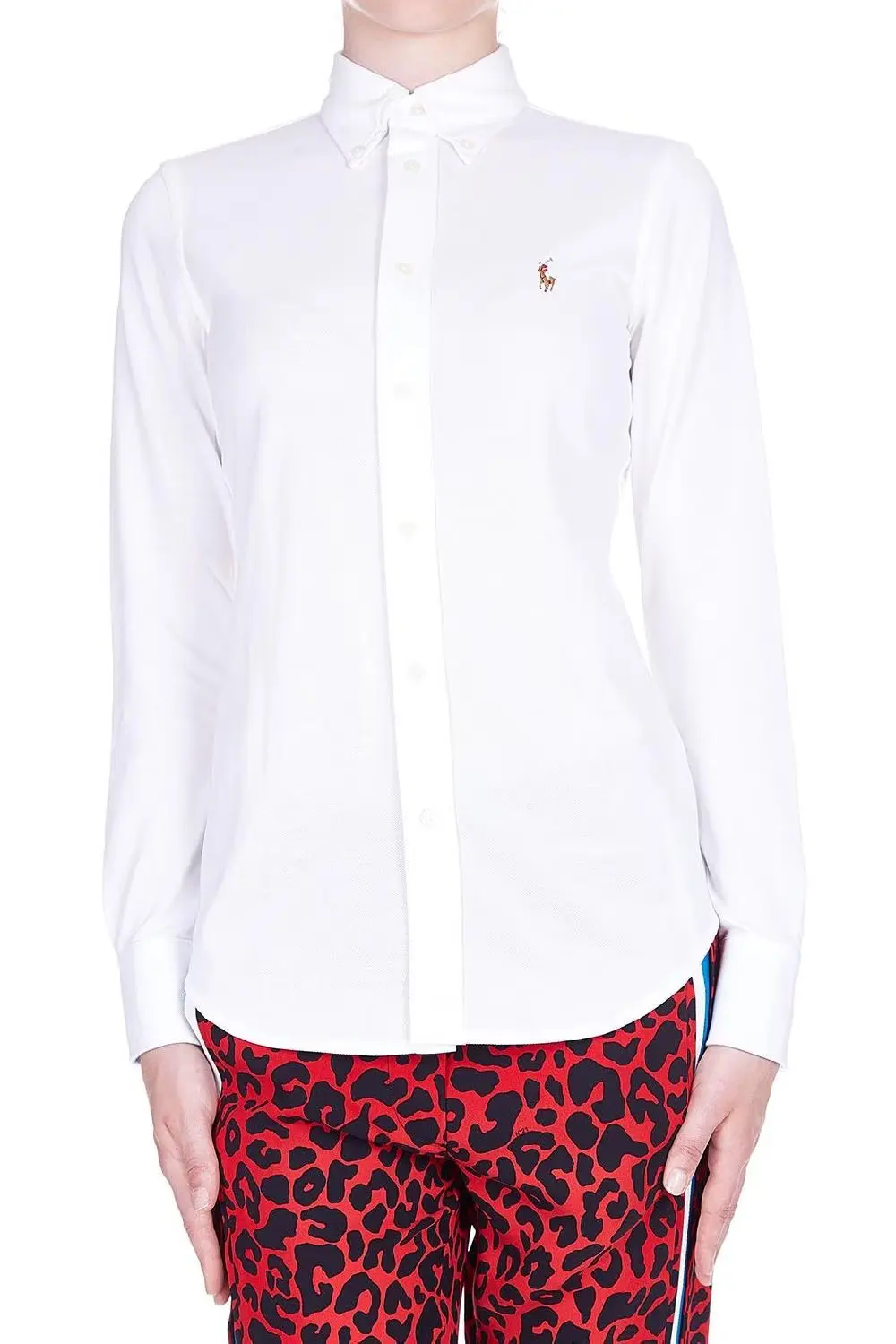 RALPH LAUREN · KNIT OXFORD-LSL-KNT · לבן — Hawaii