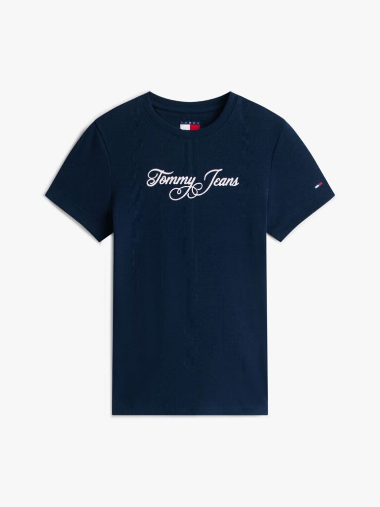 TOMMY · DW0DW21838 C1G TJW SLIM ESS LOGO 1 RIB TEE EXT · כחול — Hawaii