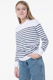 TOMMY · סריגים U C-NECK STRIPE LS TEE · ביג'