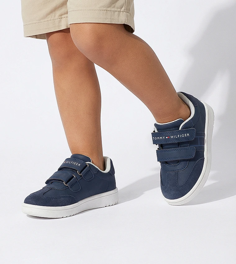TOMMY · T1X9-34342 800 20-29 LOW CUT VELCRO SNEAKER BLUE · כחול