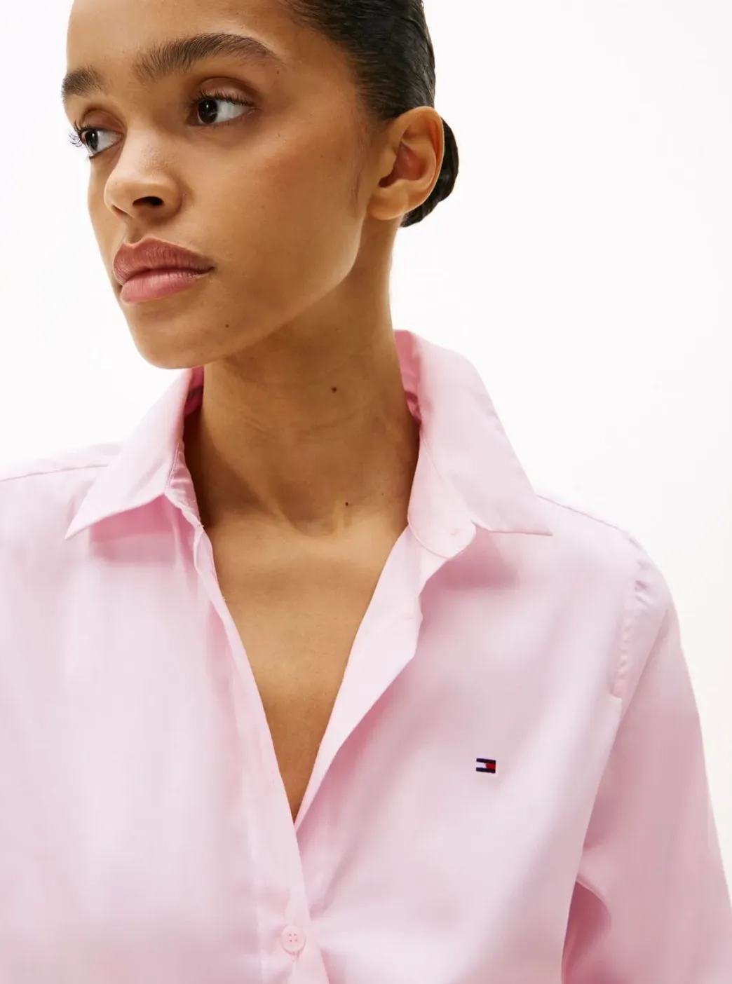 TOMMY · חולצות כפתורים ארוכה ESS POPLIN REGULAR SHIRT · ורוד — Hawaii