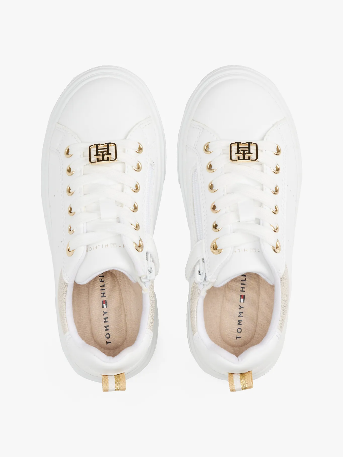 TOMMY · סניקרס LOW CUT LACE-UP SNEAKER WHITE/P · לבן