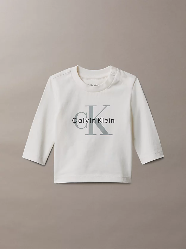 CK · MONOLOGO LS T-SHIRT · לבן