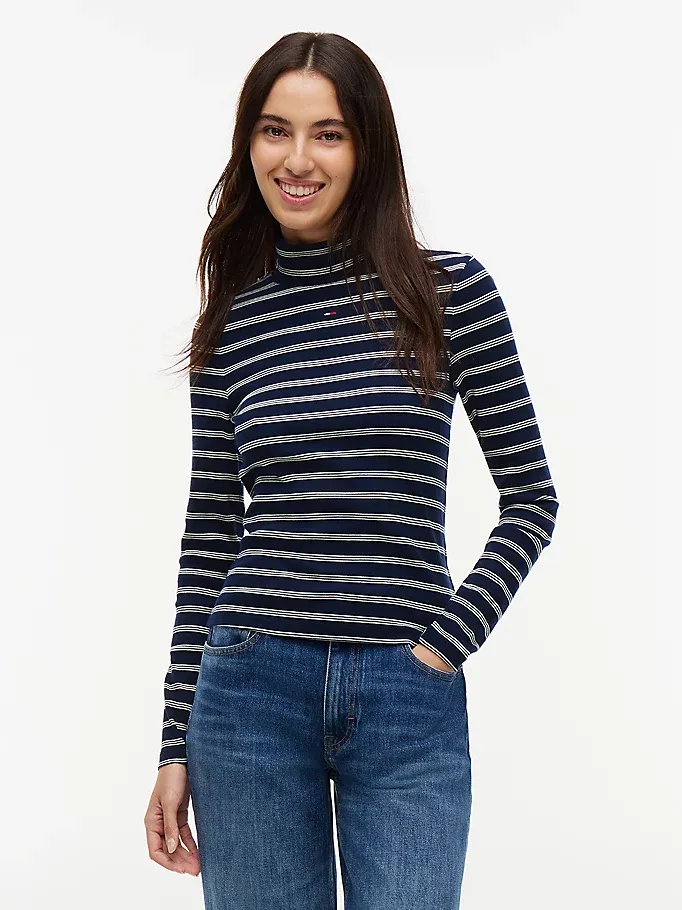 TOMMY · TJW ESSENTIAL MOCK NECK · כחול — Hawaii