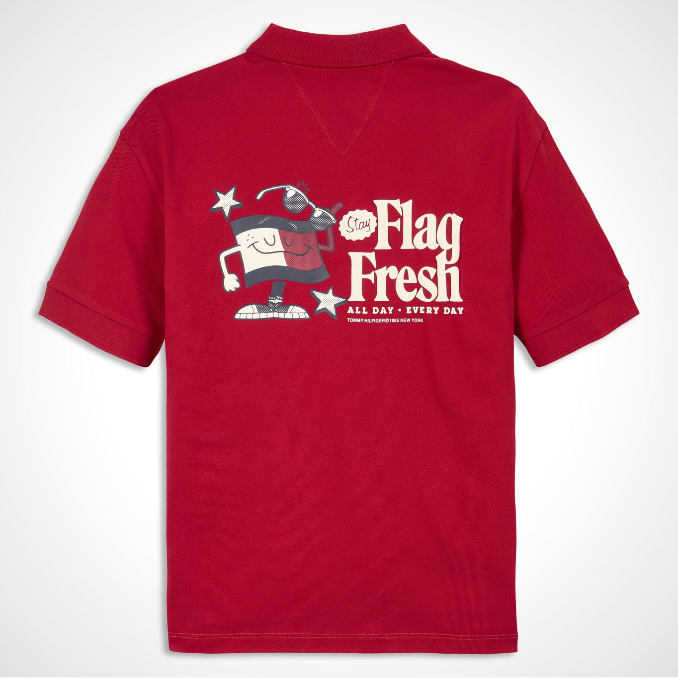 TOMMY · חולצות פולו FLAG FUN REG POLO SS · אדום — Hawaii