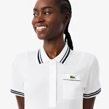 LACOSTE · חולצות פולו  שרוול קצר CHEMISE COL BORD COTES · לבן — Hawaii