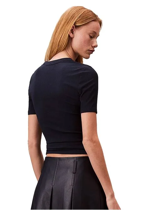 CK · טישירט שרוול קצר A- Modal Rib Tee (essential) · כחול — Hawaii