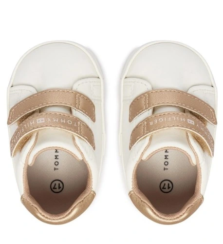 TOMMY · T0A9-34221 708 LOW CUT VELCRO SNEAKER OFF WHIT · ביג'