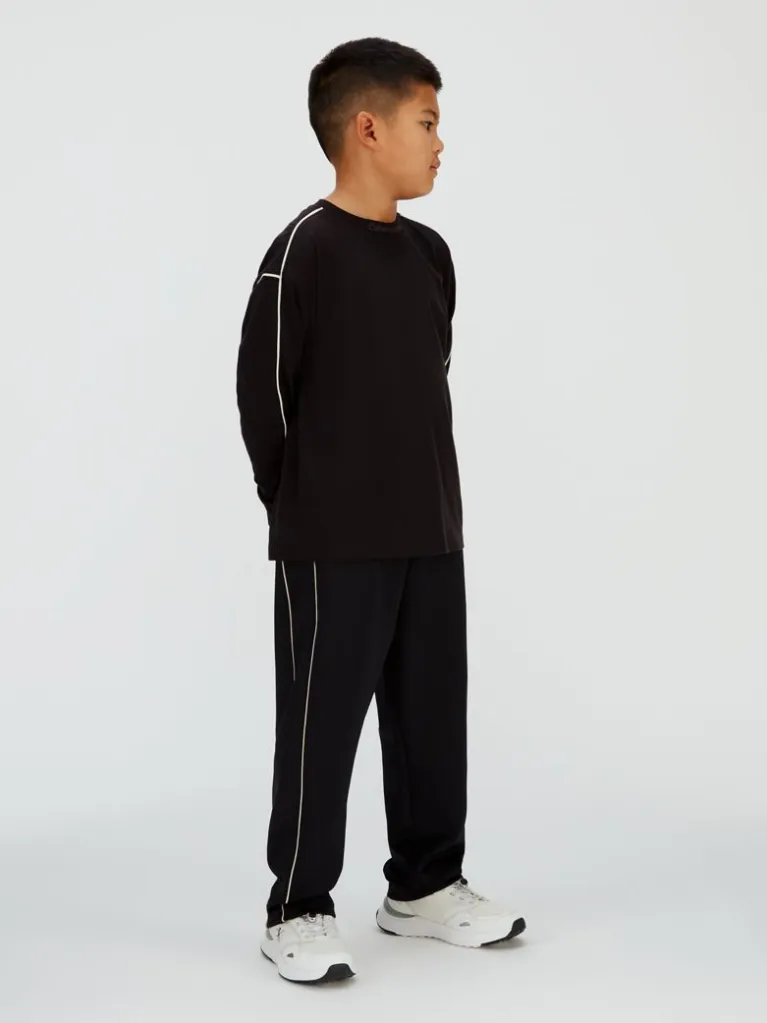 CK · EMBRO CK PIPING L/S T-SHIRT · שחור