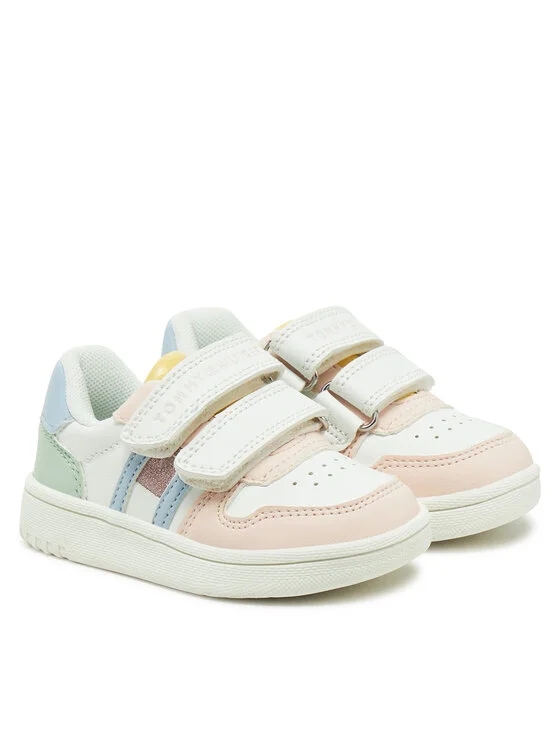 TOMMY · סניקרס FLAG LOW CUT VELCRO SNEAKER WHI · לבן