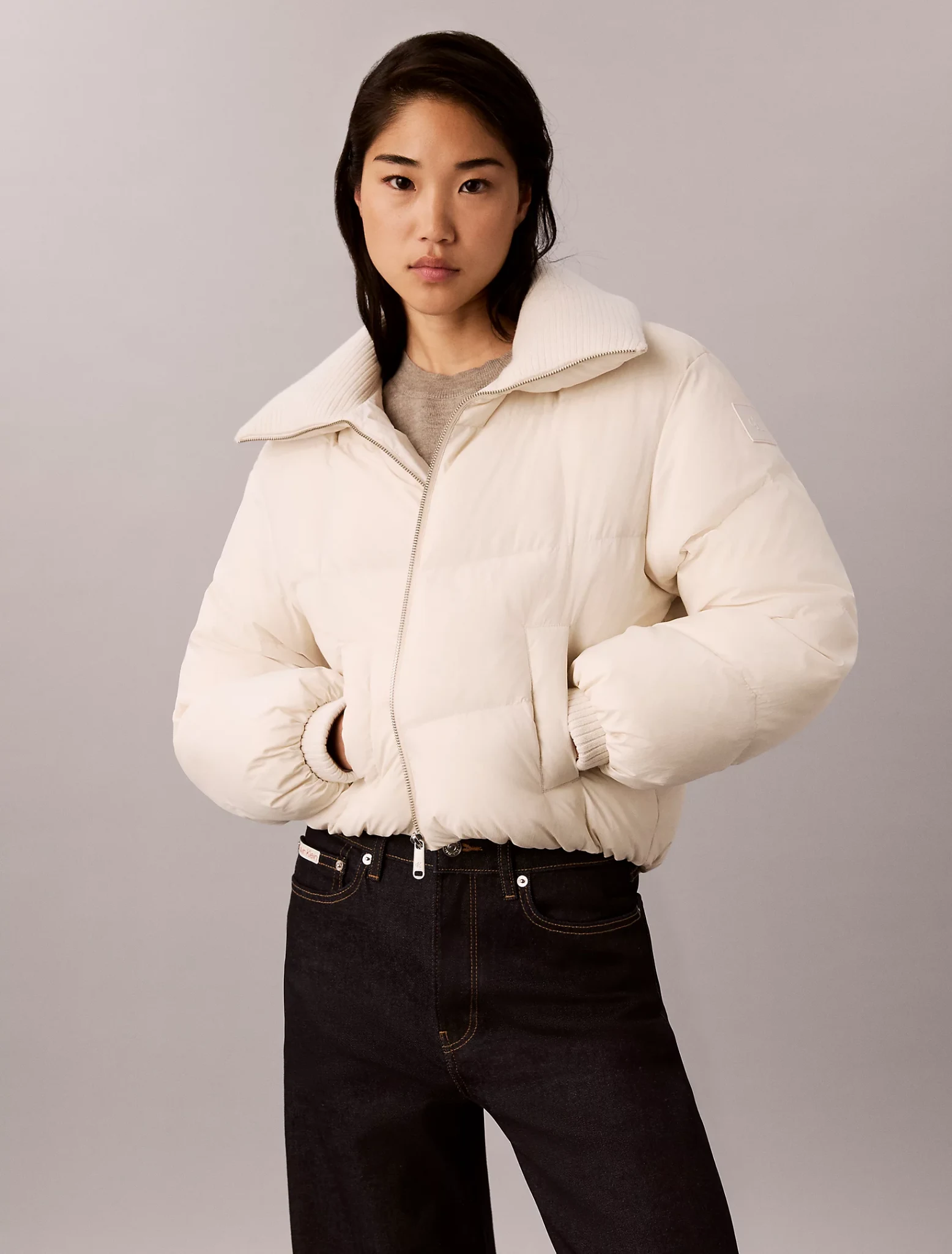 CK · NOVELTY QUILTED MW SHORT DOWN PU · לבן — Hawaii