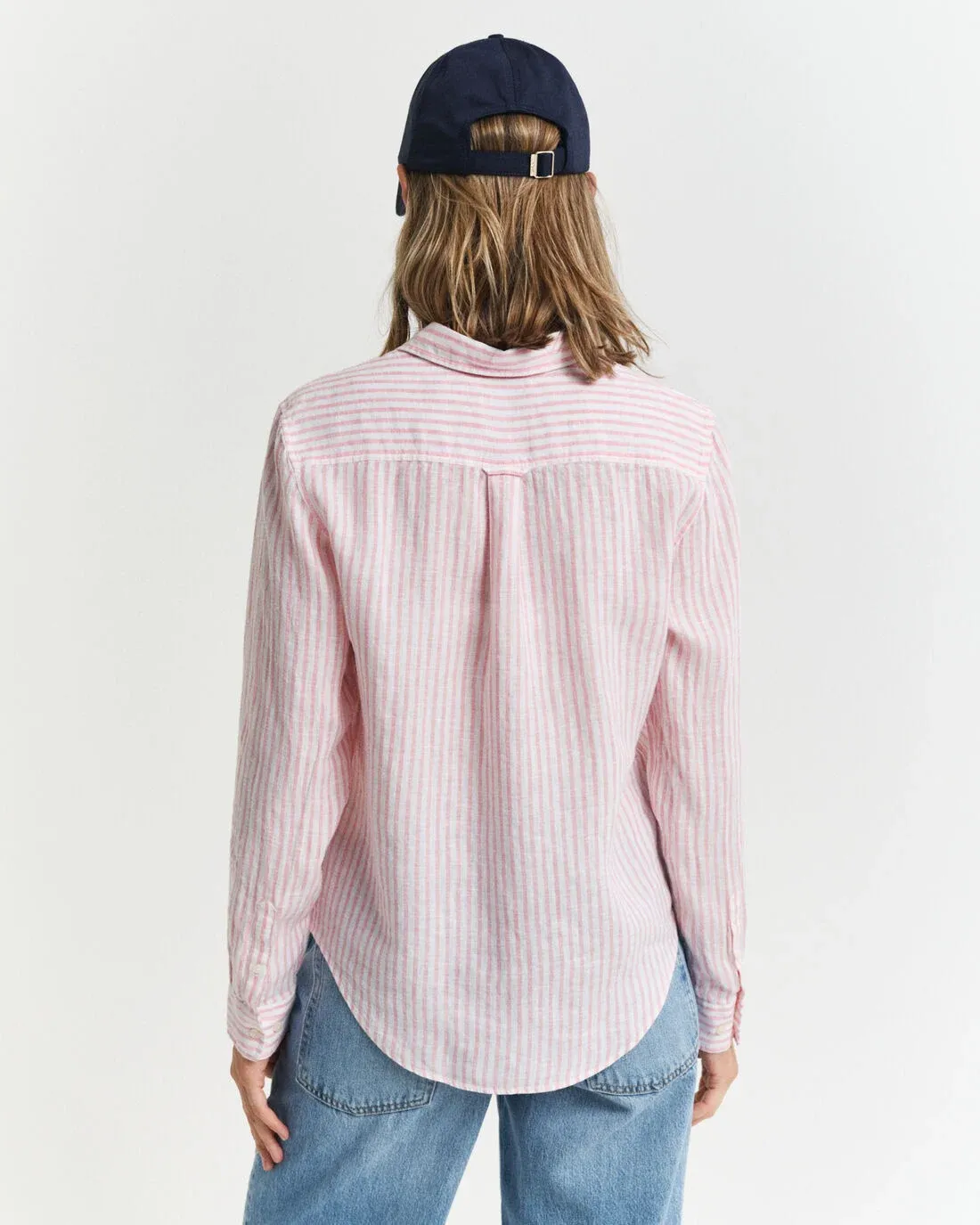 GANT · חולצות מכופתרות REG LINEN STRIPED SHIRT · ורוד — Hawaii