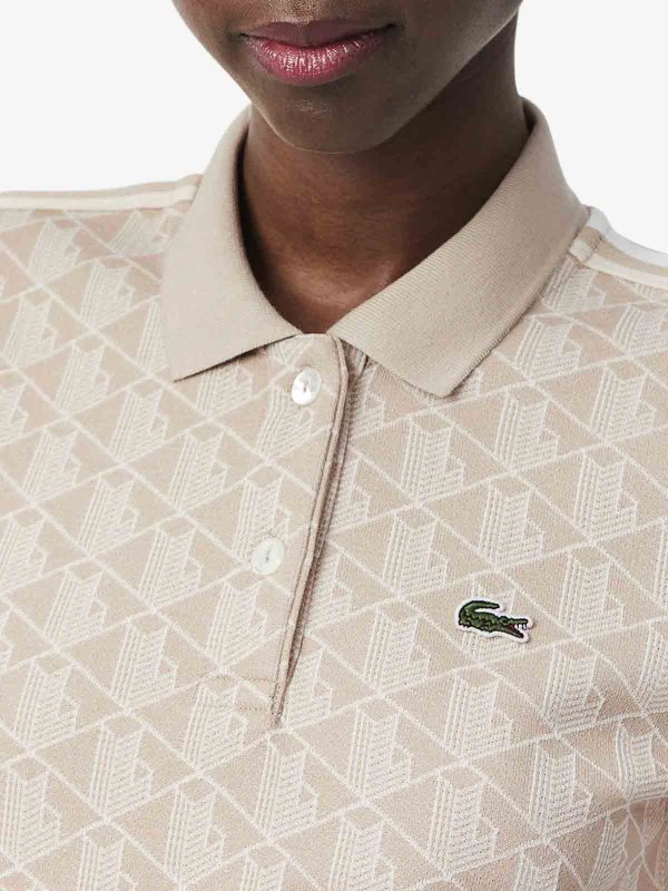 LACOSTE · טישירט שרוול קצר CHEMISE COL BORD COTES · ביג' — Hawaii