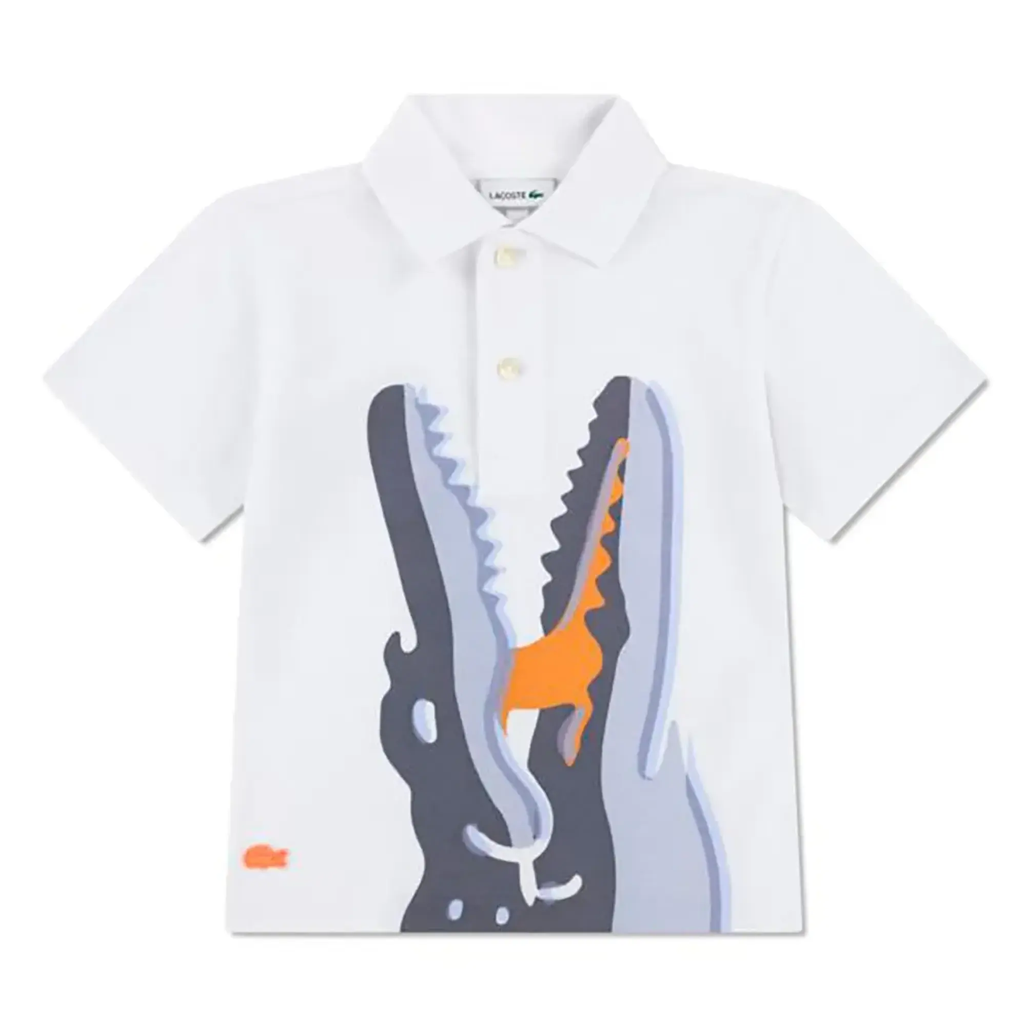 LACOSTE · PJ6656 001 CHEMISE COL BORD-COTES MA · לבן
