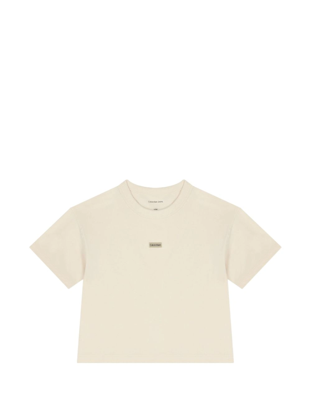 CK · FOLDED LOGO LABEL S/S T-SHIRT · אפור