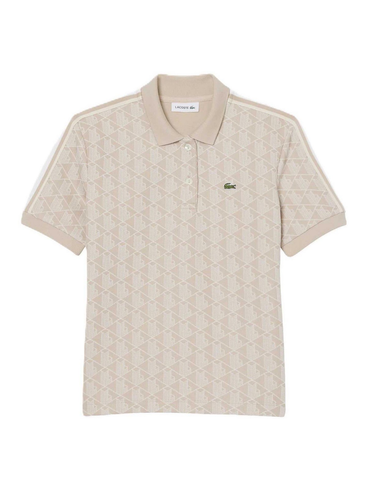 LACOSTE · טישירט שרוול קצר CHEMISE COL BORD COTES · ביג' — Hawaii
