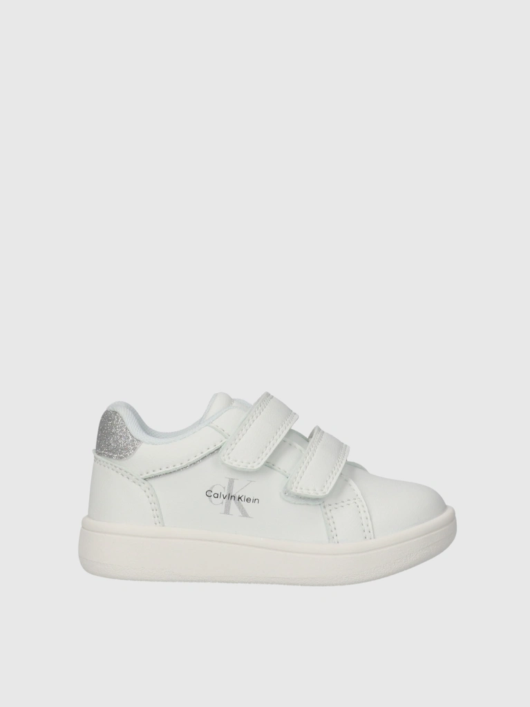 CK · 20-29 LOW CUT VELCRO SNEAKER WHITE/SI · לבן